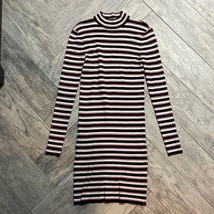 Forever 21 red, black and white striped long sleeve dress! Size small